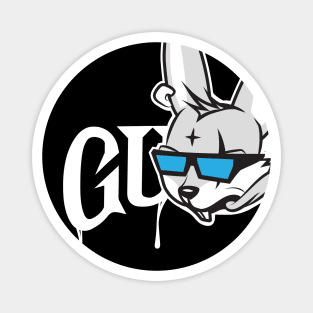 Gunny fox animal cartoon fun cool gangsta black Magnet